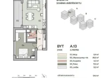 Pronájem bytu 2+kk, Praha - Vysočany, Pod Krocínkou, 60 m2