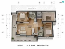 Prodej ubytování, Makarska, Ulica Mate Vladića, Chorvatsko, 71 m2