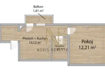 Pronájem bytu 1+1, Plzeň - Jižní Předměstí, Klatovská třída, 30 m2