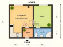 Pronájem bytu 2+kk, Jindřichův Hradec - Jindřichův Hradec II, Miřiovského, 34 m2