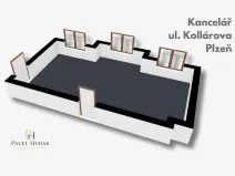 Pronájem kanceláře, Plzeň - Jižní Předměstí, Kollárova, 55 m2