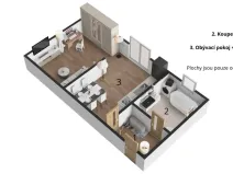 Prodej bytu 1+kk, Deštné v Orlických horách, 41 m2