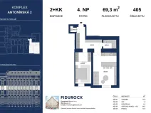 Pronájem bytu 2+kk, Brno, Antonínská, 69 m2