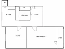 Pronájem bytu 2+1, Roudnice nad Labem, Hornická, 53 m2