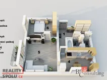 Pronájem bytu 2+1, Rychnov nad Kněžnou, Hrdinů odboje, 54 m2