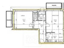 Pronájem bytu 2+kk, Kladno, Vojtěcha Lanny, 59 m2