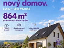 Prodej pozemku pro bydlení, Lukov, Mlýnská, 864 m2