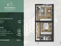 Prodej bytu 2+kk, Praha - Bohnice, V Zámcích, 52 m2