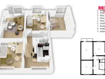 Prodej bytu 4+1, Týniště nad Orlicí, Družstevní, 82 m2