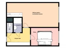 Pronájem bytu 2+kk, Praha - Horní Počernice, Ruprechtická, 43 m2