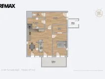 Pronájem bytu 2+kk, Třebíč - Borovina, Tomáše Bati, 68 m2