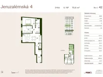 Prodej bytu 3+kk, Praha, Jeruzalémská, 67 m2