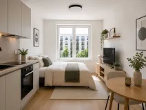 Pronájem bytu 1+kk, Praha - Strašnice, Pod Třebešínem, 38 m2