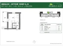 Pronájem bytu 1+kk, Mikulov, Bezručova, 30 m2
