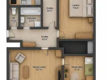 Prodej bytu 3+1, Pardubice, Okrajová, 50 m2