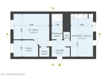 Pronájem bytu 2+1, Hradec Králové, Průmyslová, 55 m2