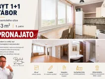 Pronájem bytu 1+1, Tábor, Jesenského, 42 m2