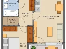Prodej bytu 2+kk, Praha, náměstí Olgy Scheinpflugové, 52 m2