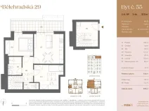 Prodej bytu 3+kk, Praha - Vinohrady, Bělehradská, 65 m2