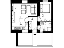 Pronájem bytu 2+kk, Praha - Cholupice, Podchýšská, 45 m2