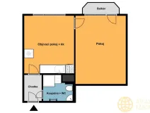 Pronájem bytu 1+1, Tábor, Náchodská, 36 m2
