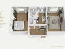 Prodej bytu 2+1, Chodov, Zahradní, 52 m2