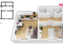 Pronájem bytu 2+kk, Rychnov nad Kněžnou - Dlouhá Ves, 53 m2