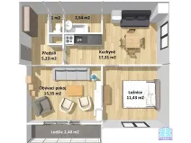 Prodej bytu 2+1, Karlovy Vary, Západní, 53 m2