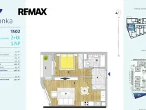 Pronájem bytu 2+kk, Praha - Modřany, Komořanská, 53 m2