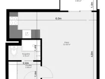 Pronájem bytu 1+kk, Hradec Králové - Slezské Předměstí, Markovická, 36 m2