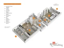 Prodej bytu 2+1, Praha - Podolí, Na dolinách, 54 m2