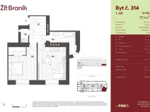 Prodej bytu 2+kk, Praha, Ke Krči, 58 m2