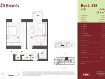 Prodej bytu 2+kk, Praha, Ke Krči, 53 m2