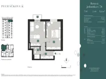 Prodej bytu 2+kk, Praha, Pecháčkova, 46 m2