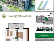 Prodej bytu 2+kk, Milovice, 54 m2
