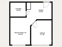 Pronájem bytu 2+kk, Most, Lidická, 33 m2