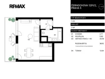 Prodej bytu 1+kk, Praha - Košíře, Černochova, 38 m2