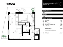 Prodej bytu 2+kk, Praha - Košíře, Černochova, 49 m2