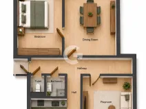Prodej bytu 3+1, Zlín - Malenovice, Husova, 69 m2