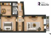 Prodej bytu 2+1, Zlín - Malenovice, třída Svobody, 50 m2
