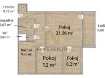 Pronájem bytu 3+1, Plzeň, Sokolovská, 73 m2