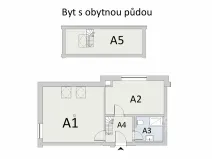 Pronájem bytu 2+kk, Nový Bor, Prokopa Velikého, 55 m2