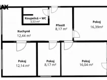 Prodej bytu 4+1, Chomutov, Kamenná, 76 m2