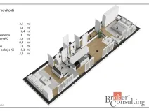 Prodej bytu 3+kk, Bartošovice v Orlických horách, 61 m2