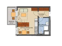 Prodej bytu 1+kk, Praha - Dolní Měcholupy, Honzíkova, 28 m2