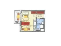 Prodej bytu 1+kk, Praha - Dolní Měcholupy, Honzíkova, 28 m2