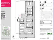 Prodej bytu 4+kk, Praha - Vysočany, Smržových, 100 m2