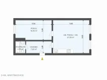 Prodej bytu 2+kk, Martínkovice, 56 m2