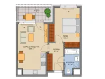 Prodej bytu 2+kk, Praha - Hlubočepy, Vítové, 52 m2