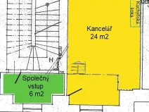 Pronájem kanceláře, Praha - Vinohrady, Budečská, 24 m2